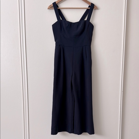 Gal Meets Glam 0P Nicole Navy Blue Sweetheart Jumpsuit - Picture 4 of 11